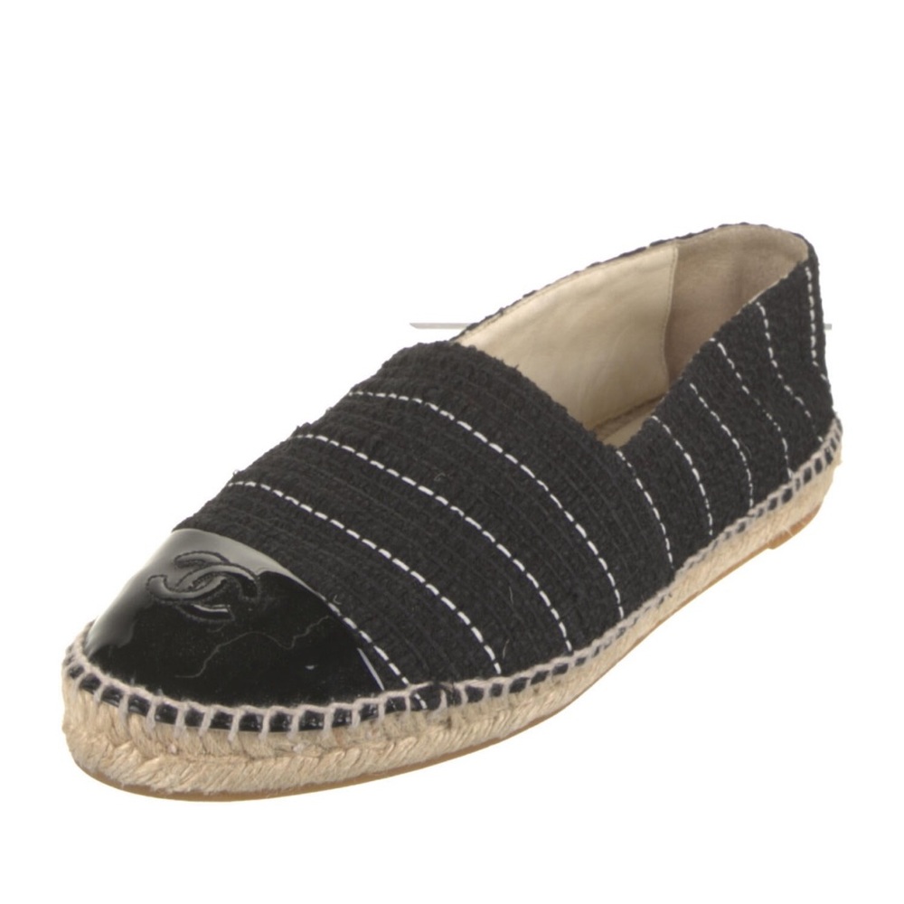 CHANEL-Interlocking CC Logo Espadrilles